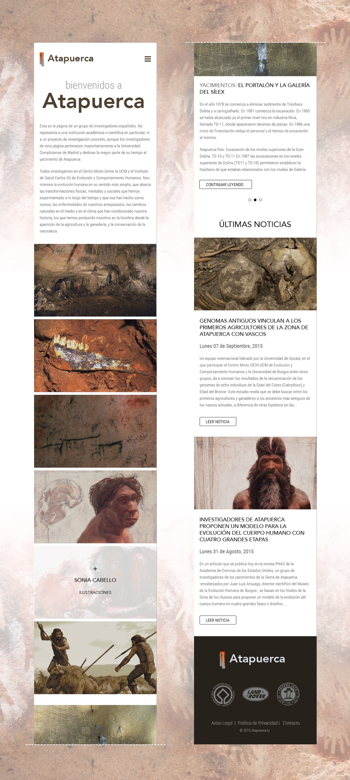 Propuesta de web responsive ofrecida al proyecto de Atapuerca.