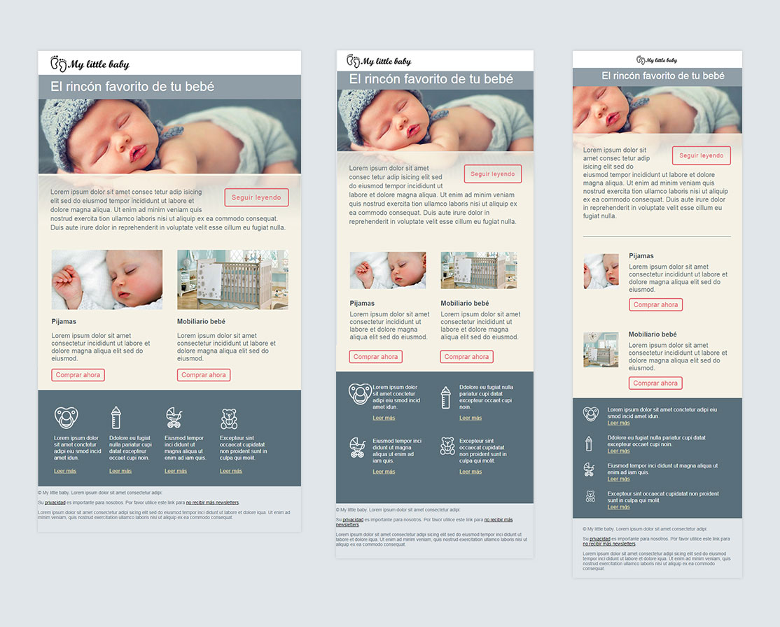 Diseño y maquetación de newsletters responsive.