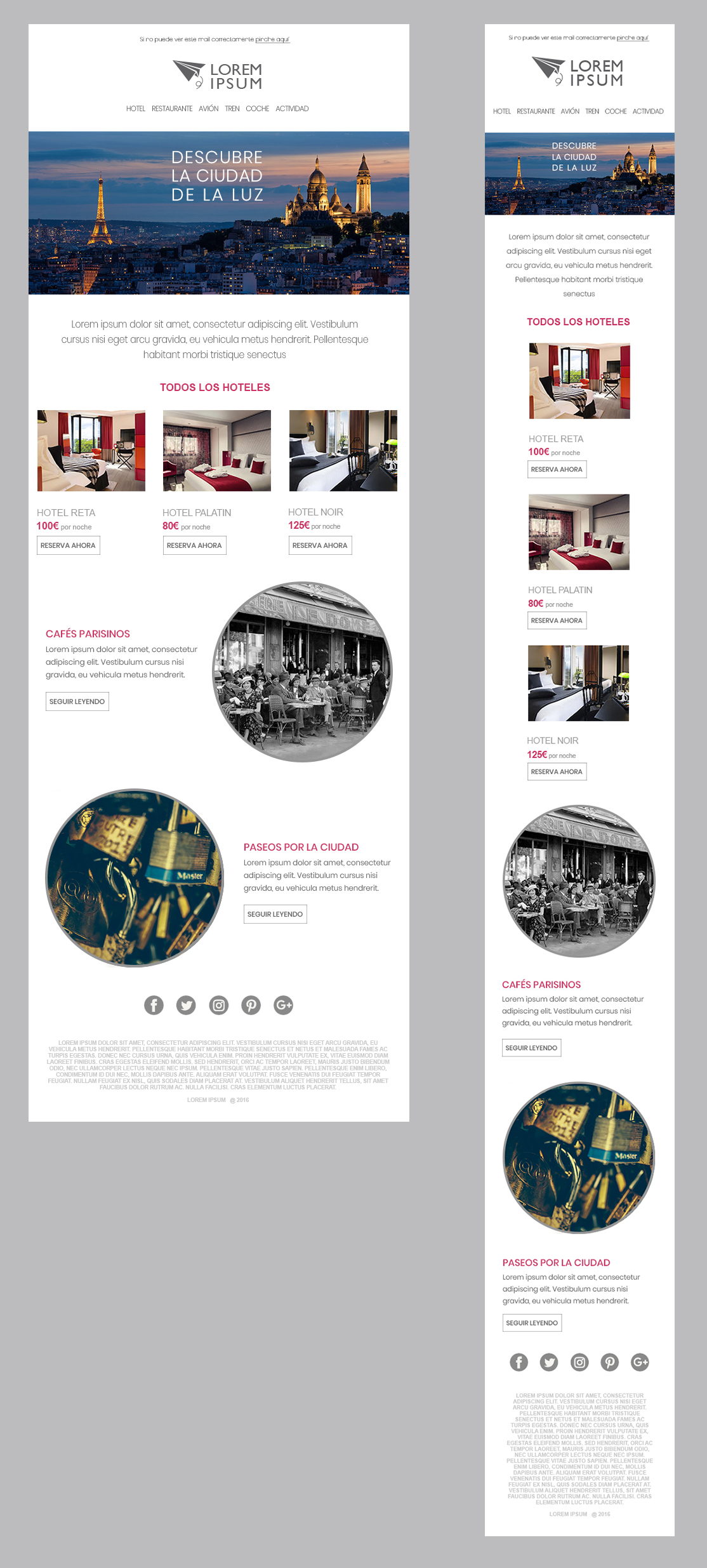Diseño y maquetación de newsletters responsive.