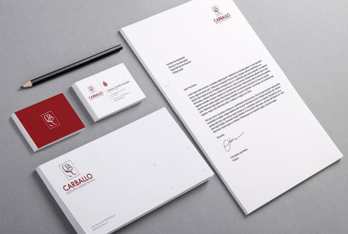 Tarjetas de visita y papelería. Logo y branding.