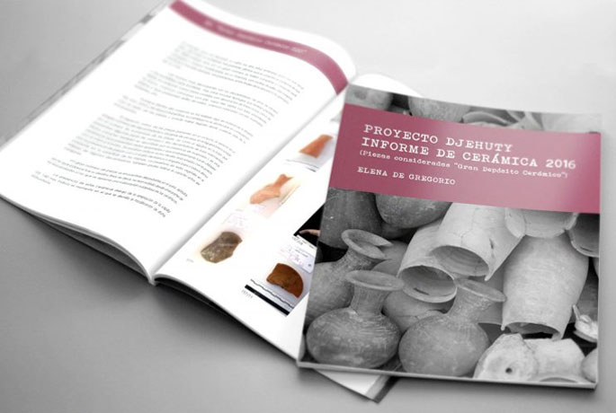 Maquetación con InDesign de informes de cerámica.
